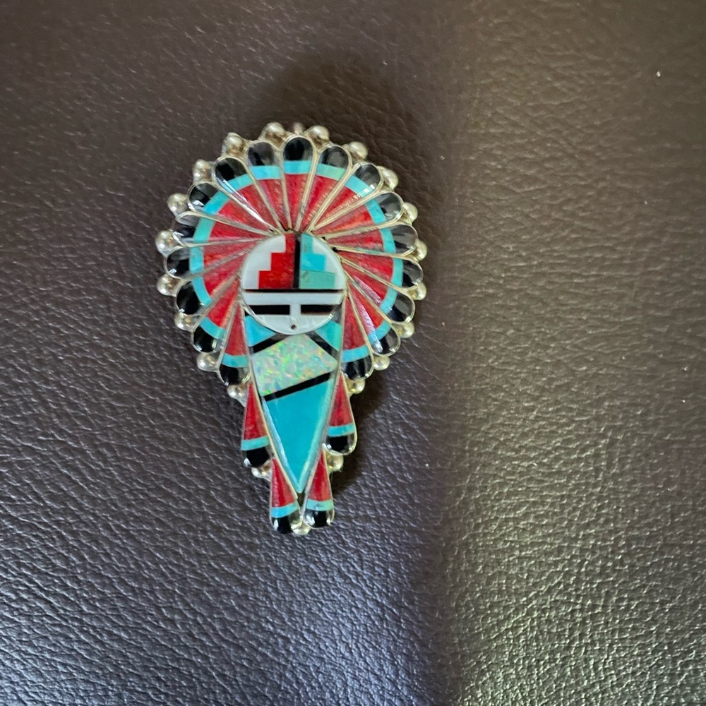 Zuni Sunface Pendant/Pin